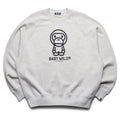 A Bathing Ape Heavy Wash Baby Milo Crewneck - Gray