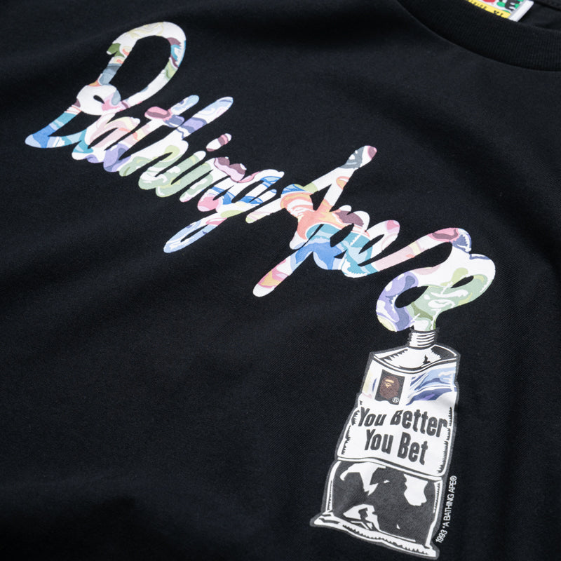 A Bathing Ape Art Camo Paint Tube Tee - Black