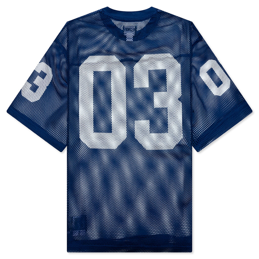 Cropped Varsity Jersey - Navy Peony