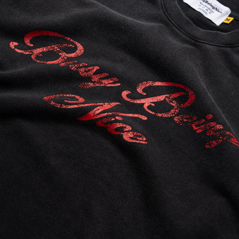 Politics Busy Being Nice Thermal Layered Tee - Black