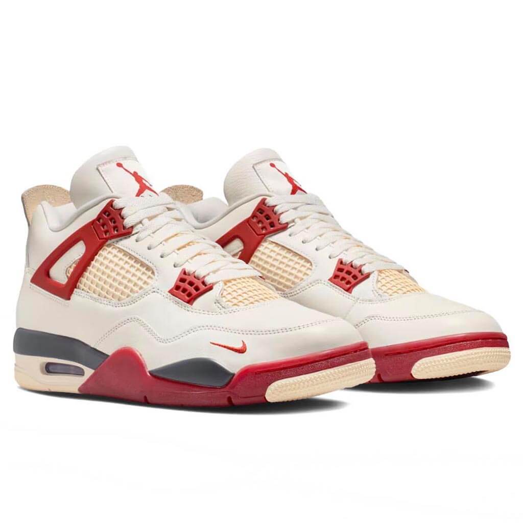 Air Jordan 4 Retro x BIKE AIR x Nigel Sylvester 'Brick After Brick' - Sail/Cinnabar/Anthracite