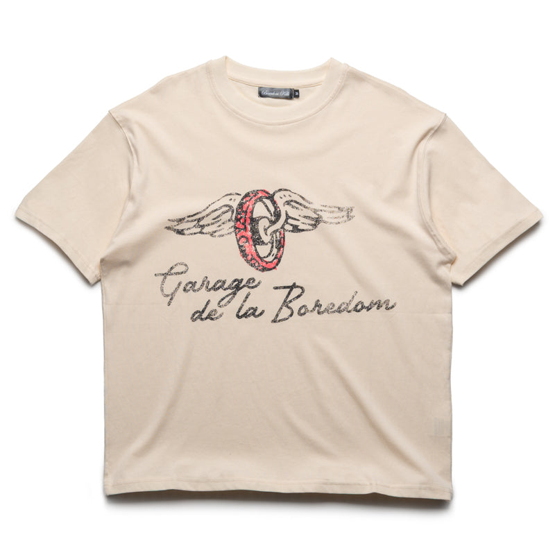 Boredom Kills Garage De La Boredom Tee - Cream