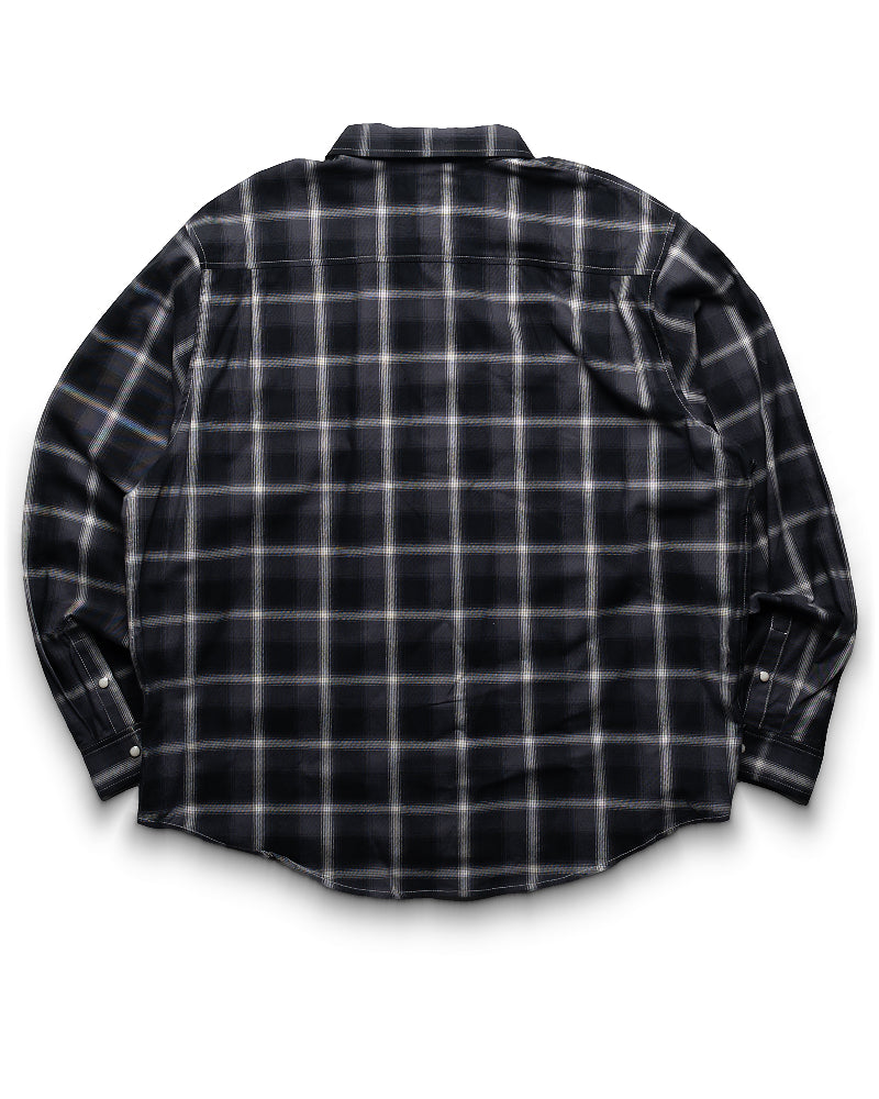 Born x Raised Lightweight Flannel Shirt - Black/Grey