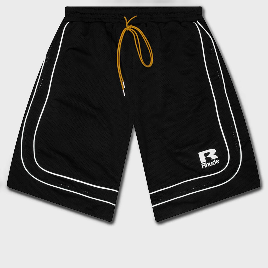 Baggy Mesh Basketball Short - Black/White