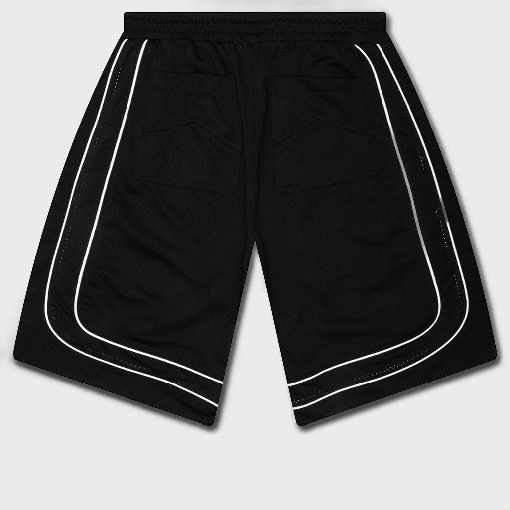 Baggy Mesh Basketball Short - Black/White
