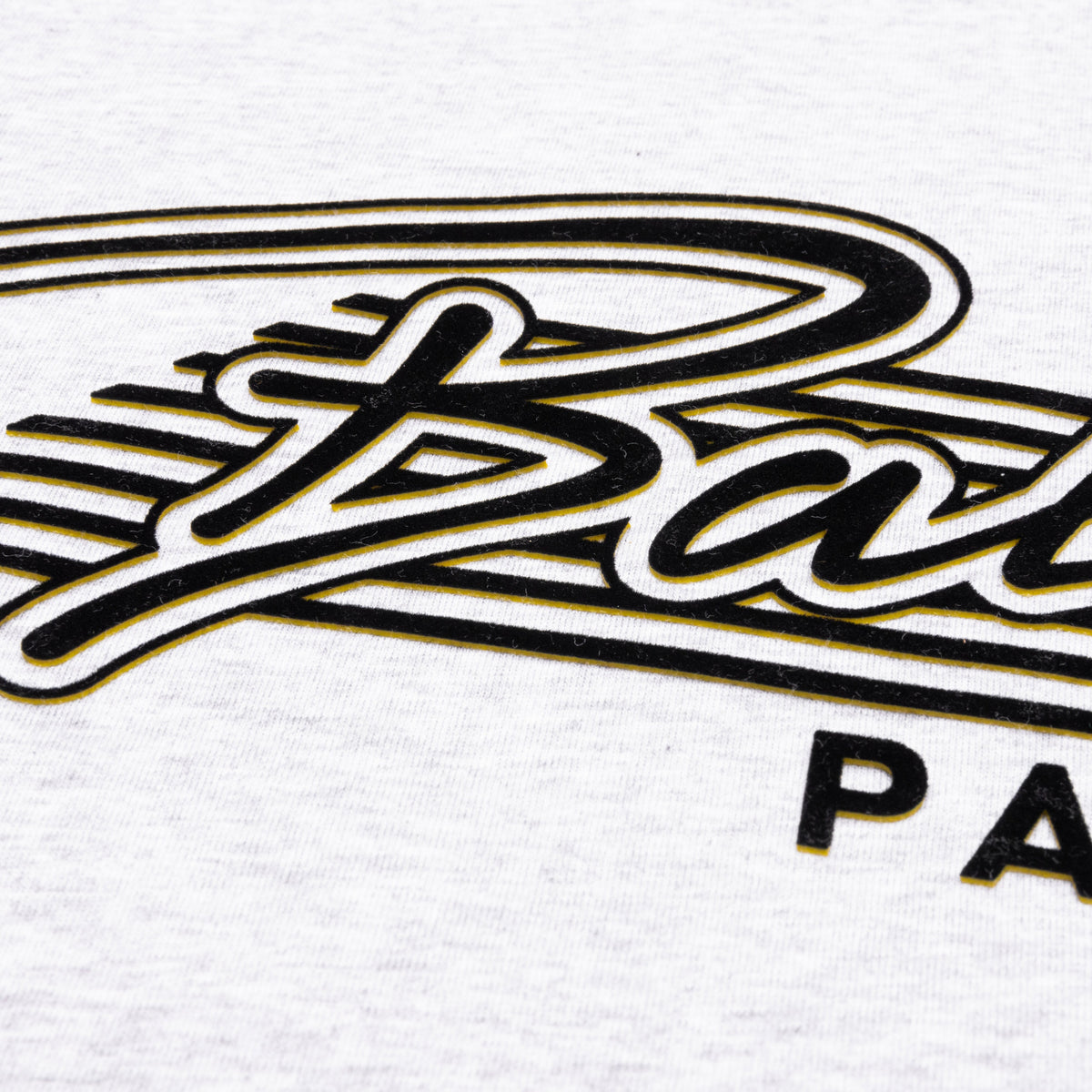 Flocked Logo T-Shirt - Mottled Grey