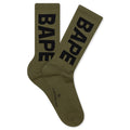 Bape Socks - Olive Drab