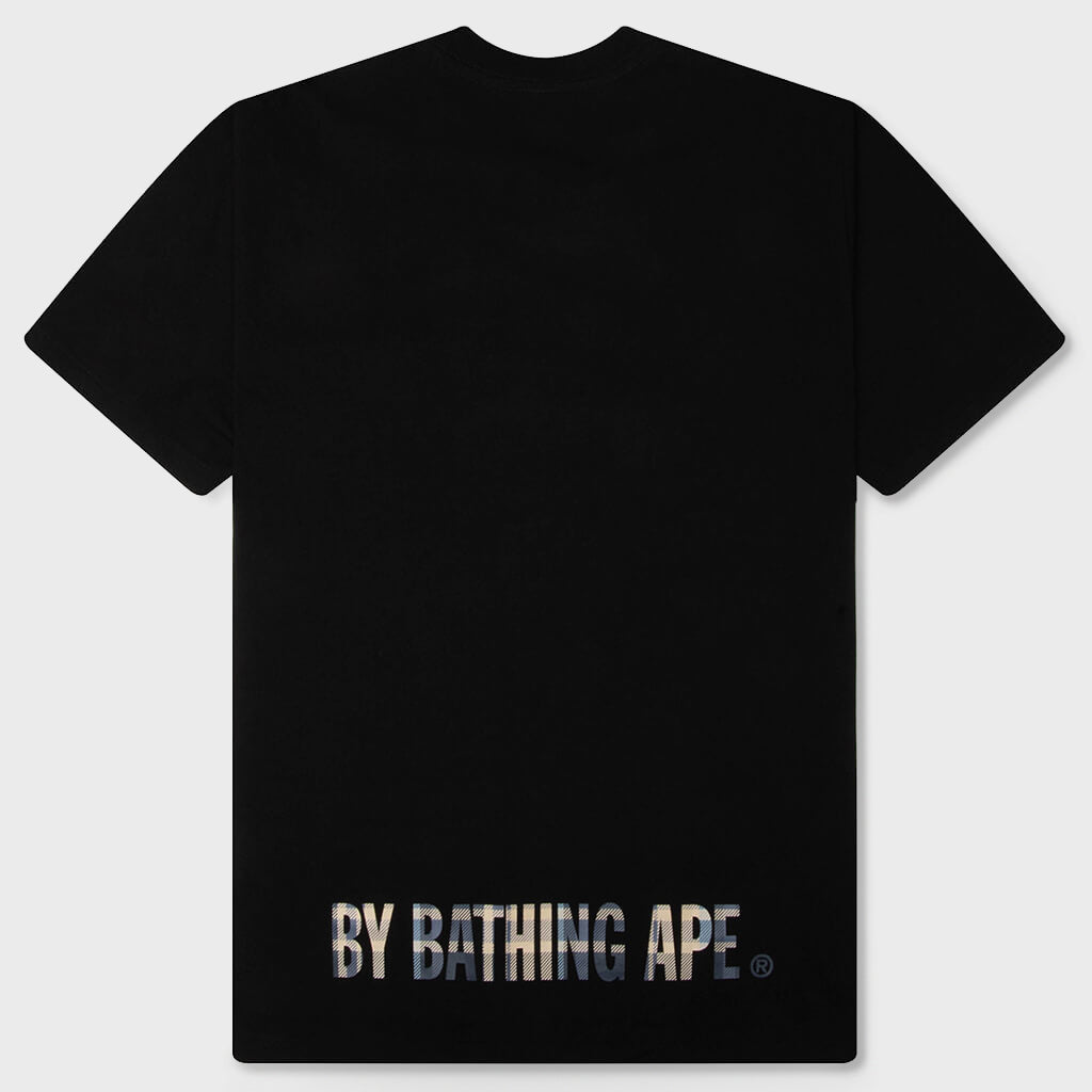 BAPE Check Ape Face Tee - Black/Blue