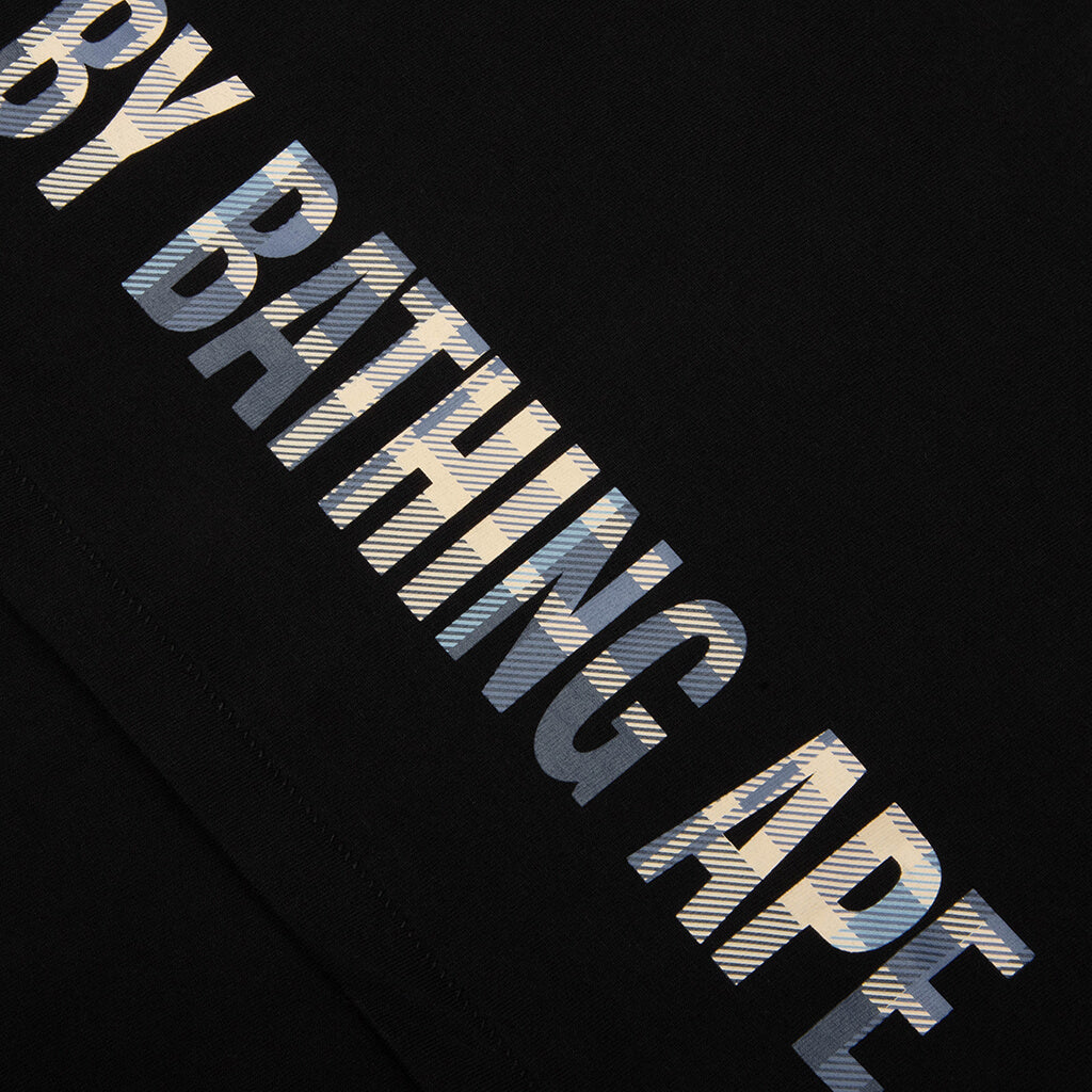 BAPE Check Ape Face Tee - Black/Blue