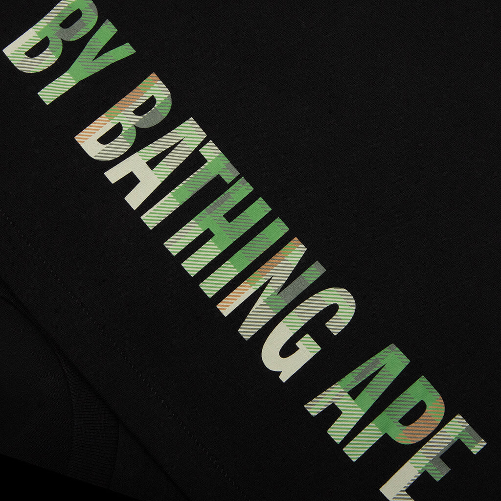 BAPE Check Ape Face Tee - Black/Green
