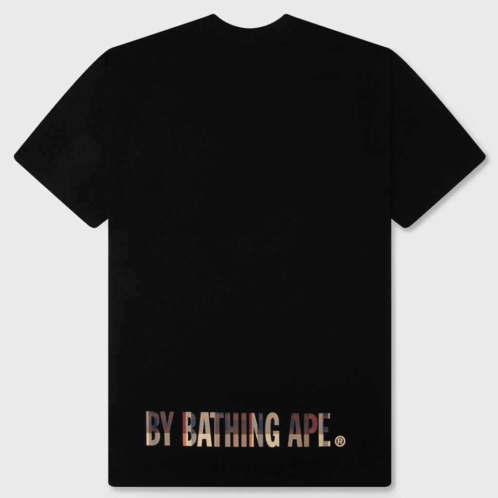 BAPE Check Ape Face Tee - Black/Red
