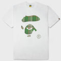 BAPE Check Ape Face Tee - White/Green