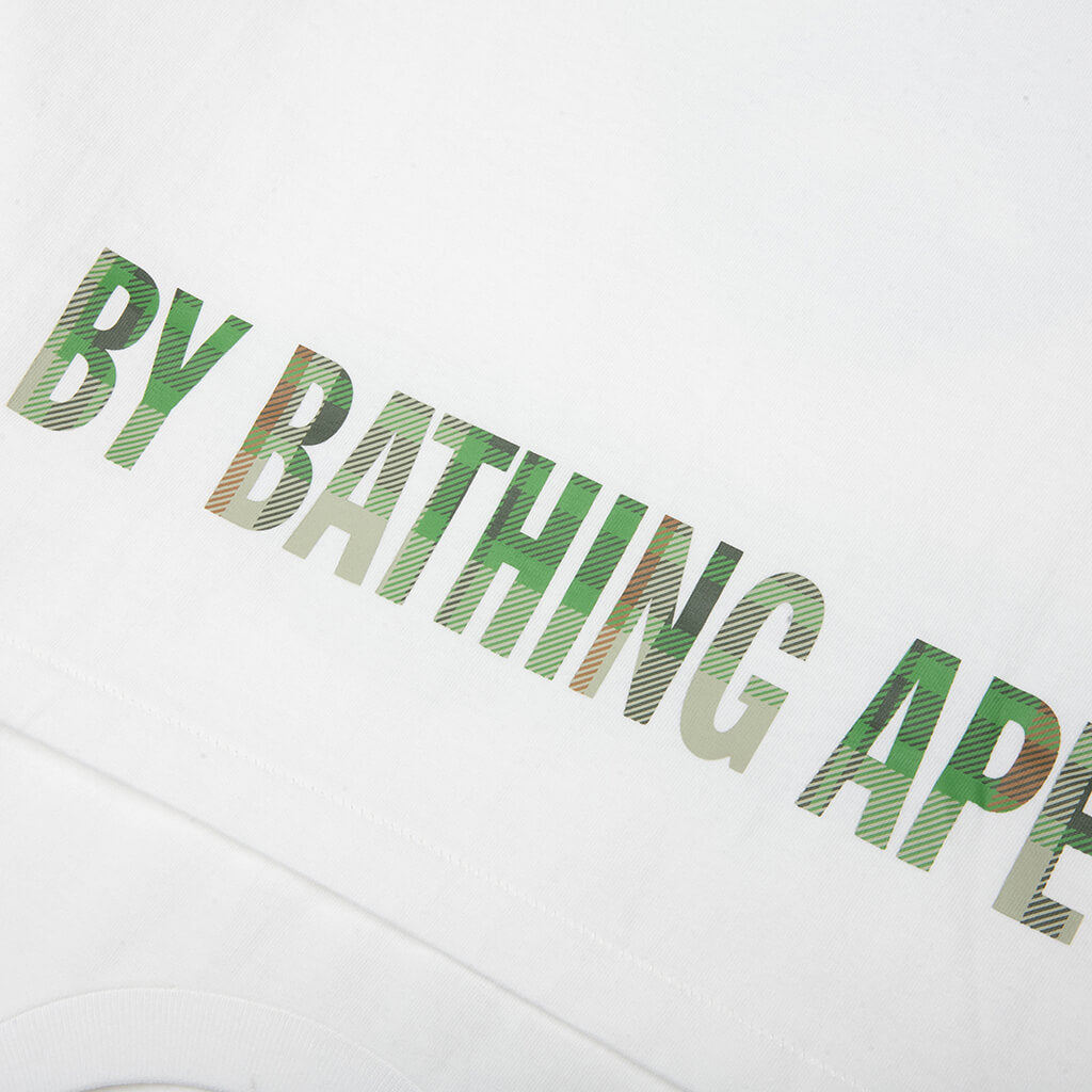 BAPE Check Ape Face Tee - White/Green