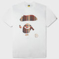 BAPE Check Ape Face Tee - White/Red