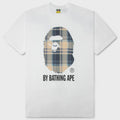 BAPE Check By Bathing Ape Tee - White/Blue