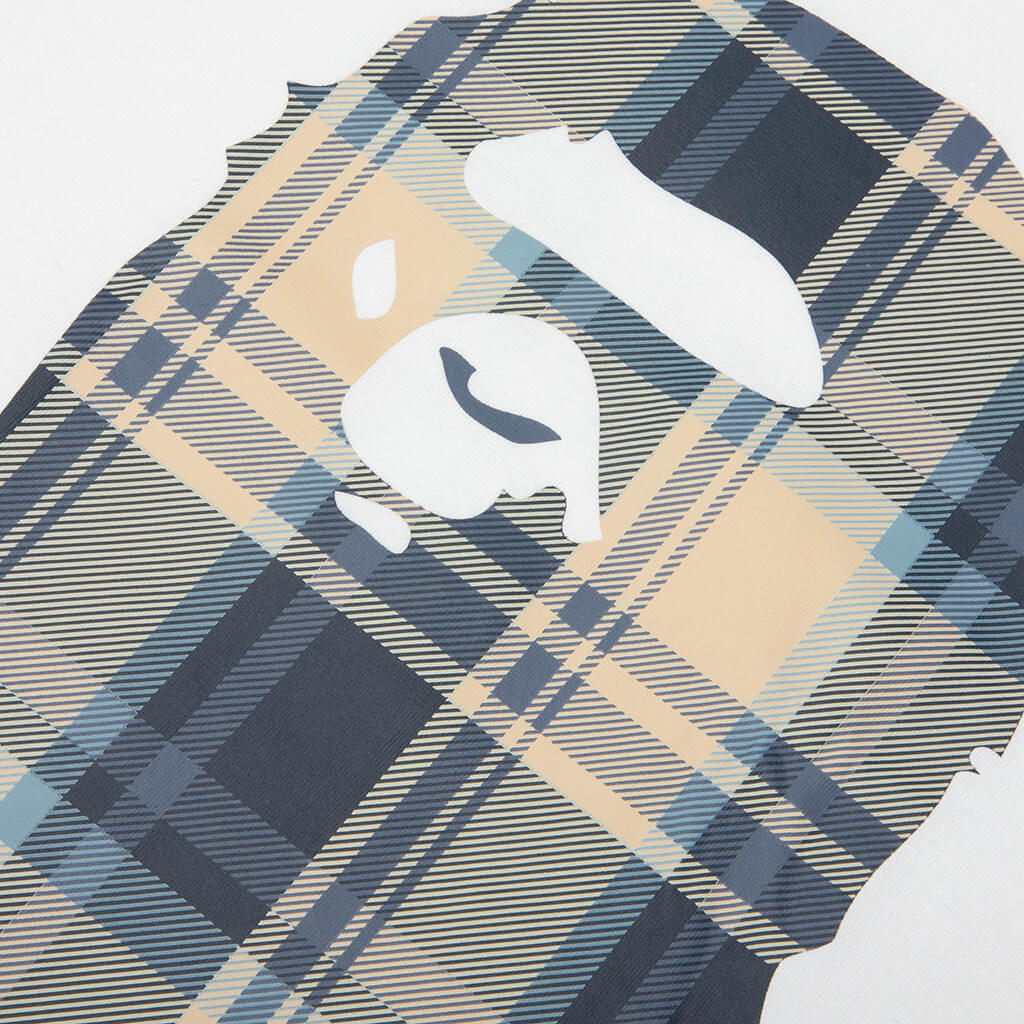 BAPE Check By Bathing Ape Tee - White/Blue