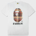BAPE Check By Bathing Ape Tee - White/Red