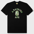 BAPE Check College Tee - Black/Green