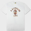 BAPE Check College Tee - White/Red