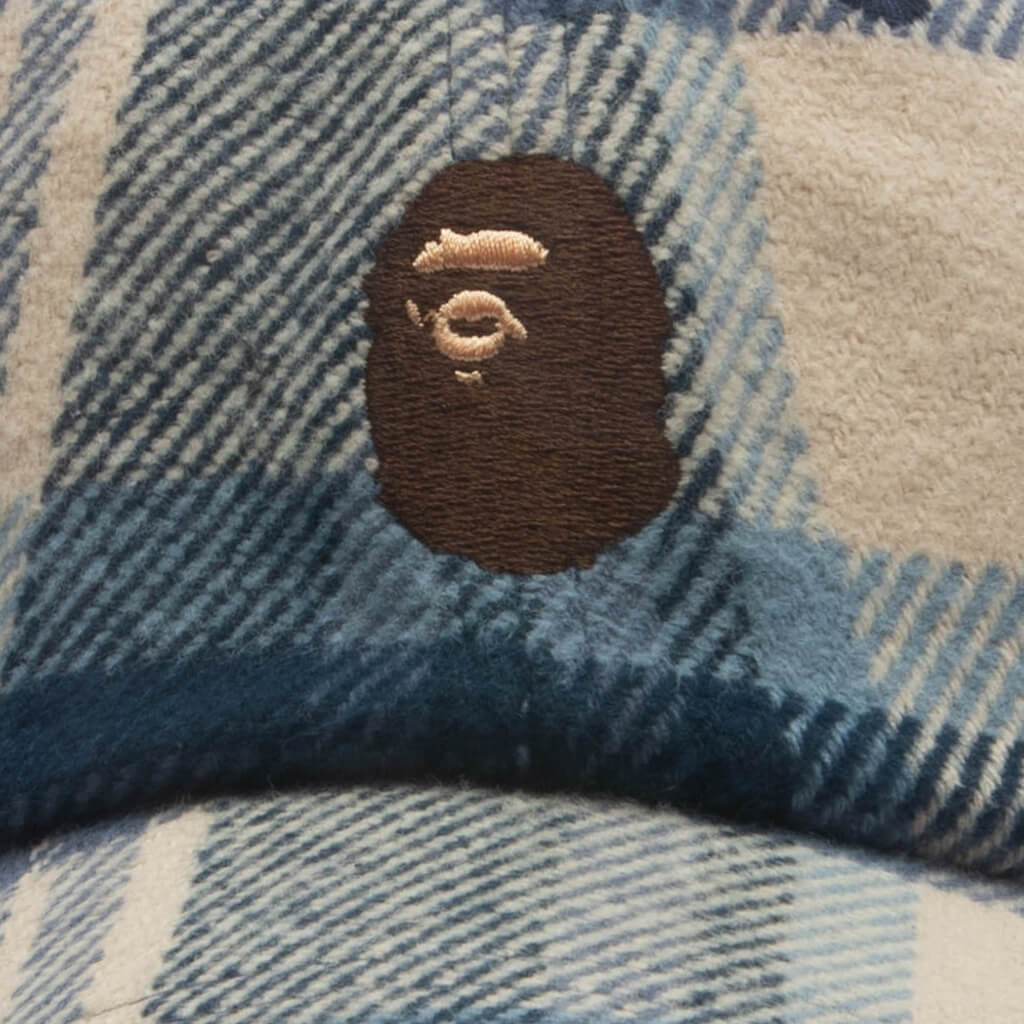BAPE Check Panel Cap - Navy