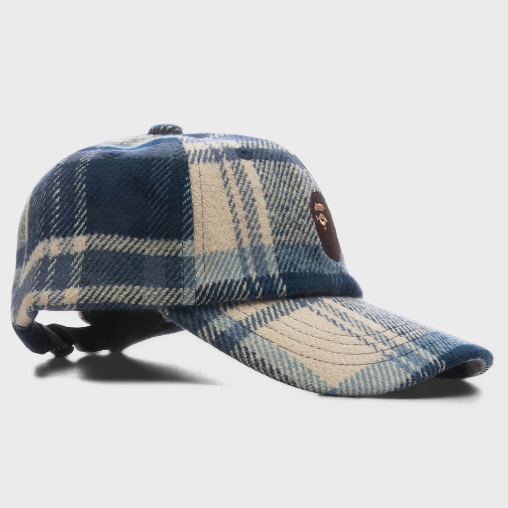 BAPE Check Panel Cap - Navy