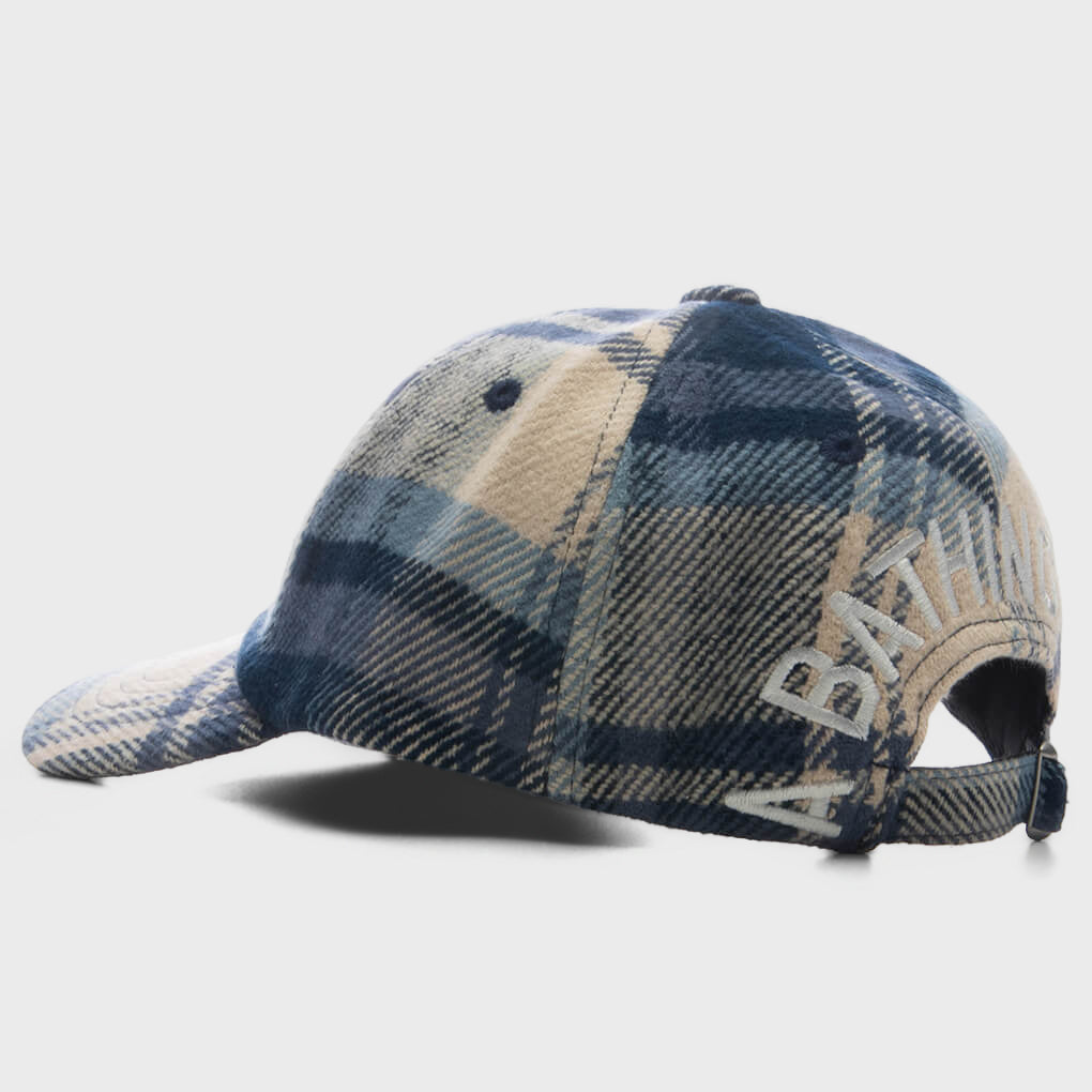 BAPE Check Panel Cap - Navy