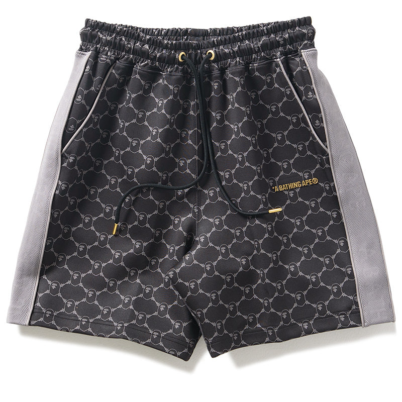 A Bathing Ape College Monogram Sweat Shorts - Black