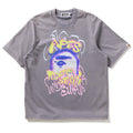 A Bathing Ape Heavy Washed Logo Tee - Charcoal