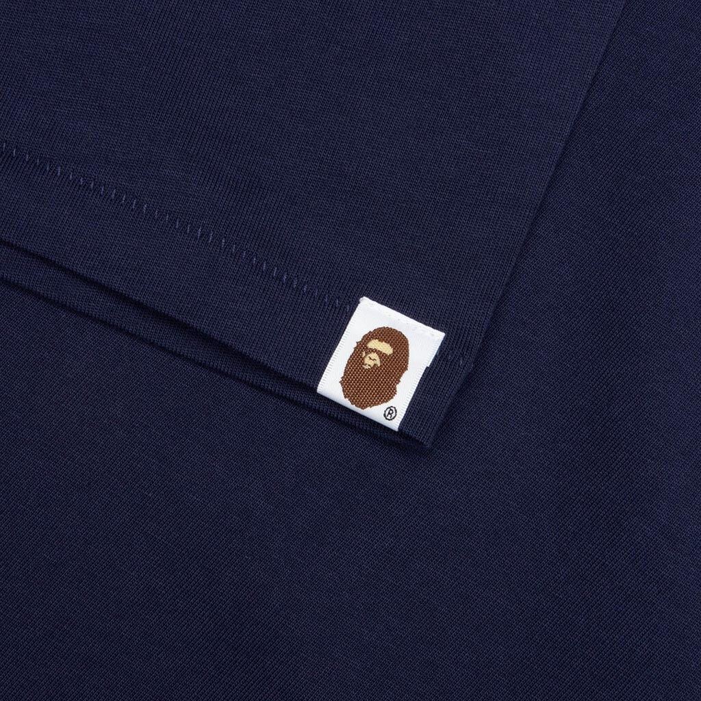 Bape Kiss Logo Tee - Navy