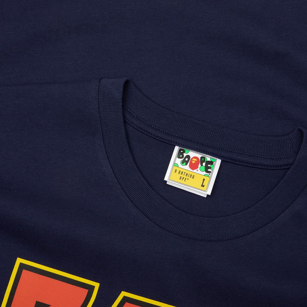 Bape Kiss Logo Tee - Navy