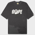 Bape Logo Relaxed Fit Tee - Charcoal
