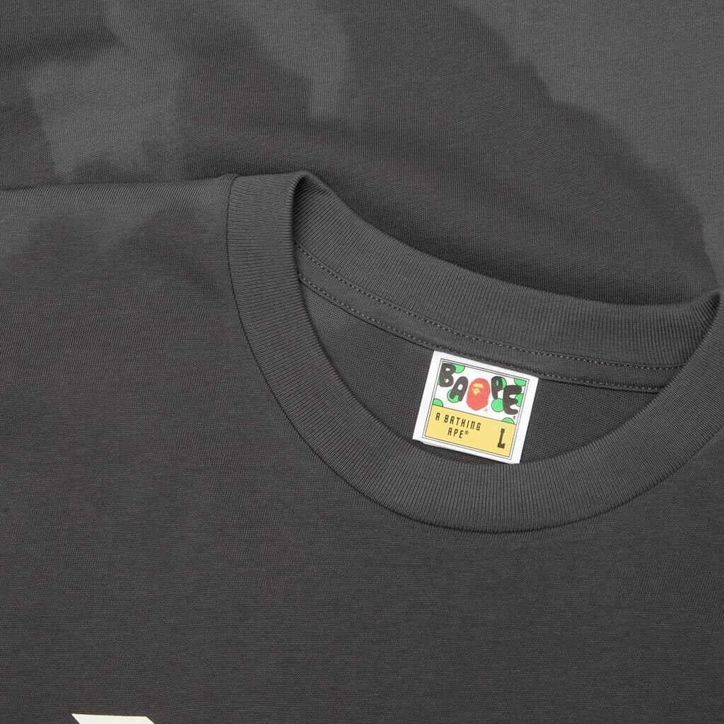 Bape Logo Relaxed Fit Tee - Charcoal