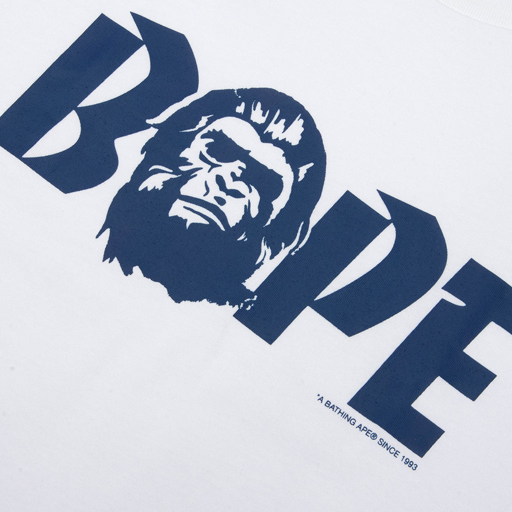 Bape Logo Relaxed Fit Tee - White