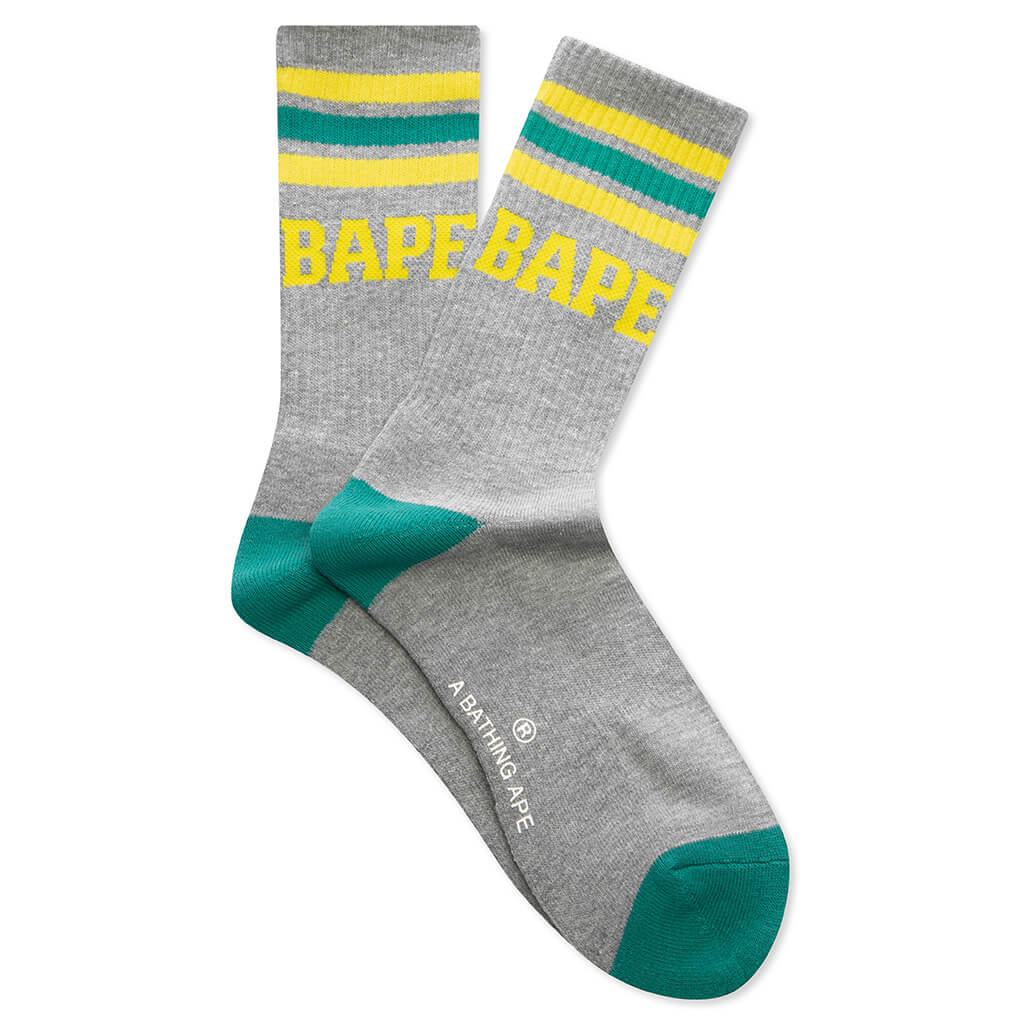 BAPE Stripe Socks - Gray