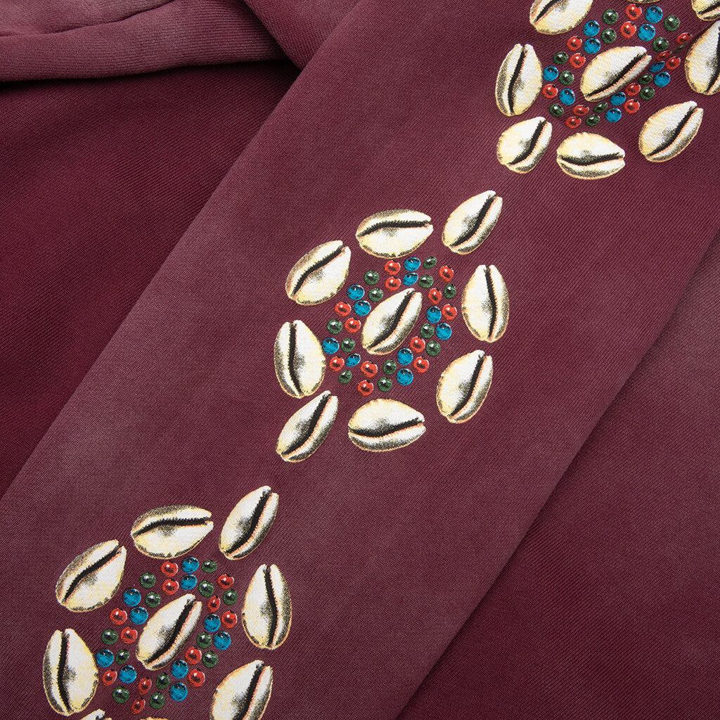 Cowrie Shell Hoodie - Maroon