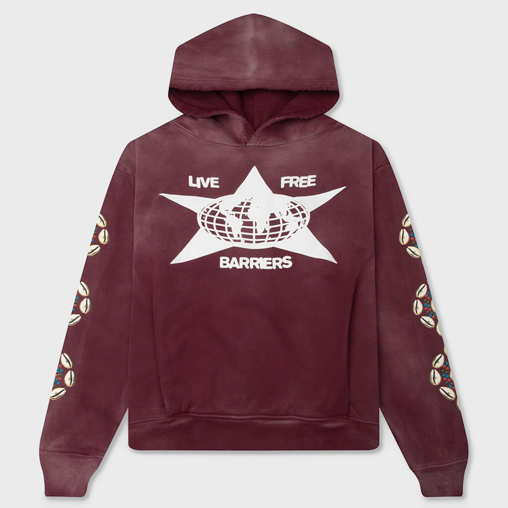 Cowrie Shell Hoodie - Maroon