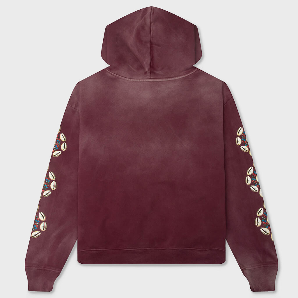 Cowrie Shell Hoodie - Maroon