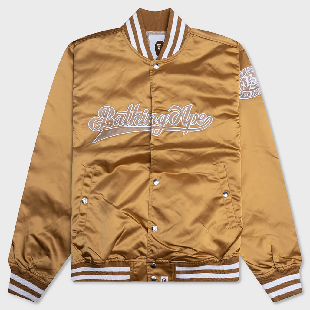 Baseball Varsity Jacket - Beige