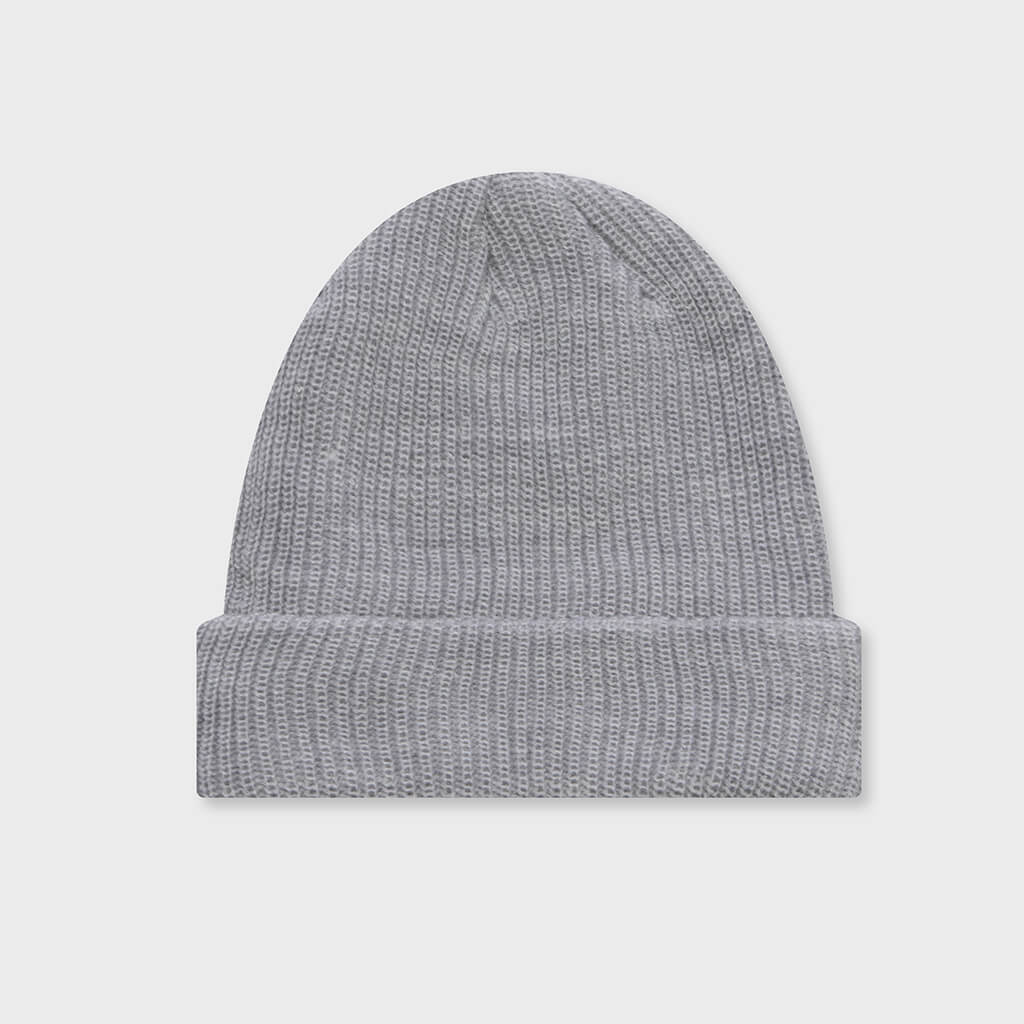 Basic Cuff Beanie - Heather Grey