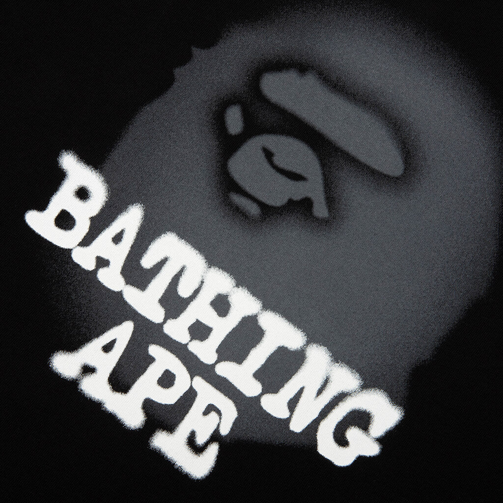 Bathing Ape Logo Relaxed Fit Tee - Black
