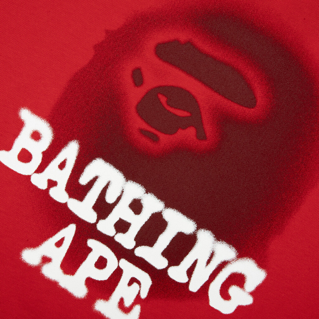 Bathing Ape Logo Relaxed Fit Tee - Red