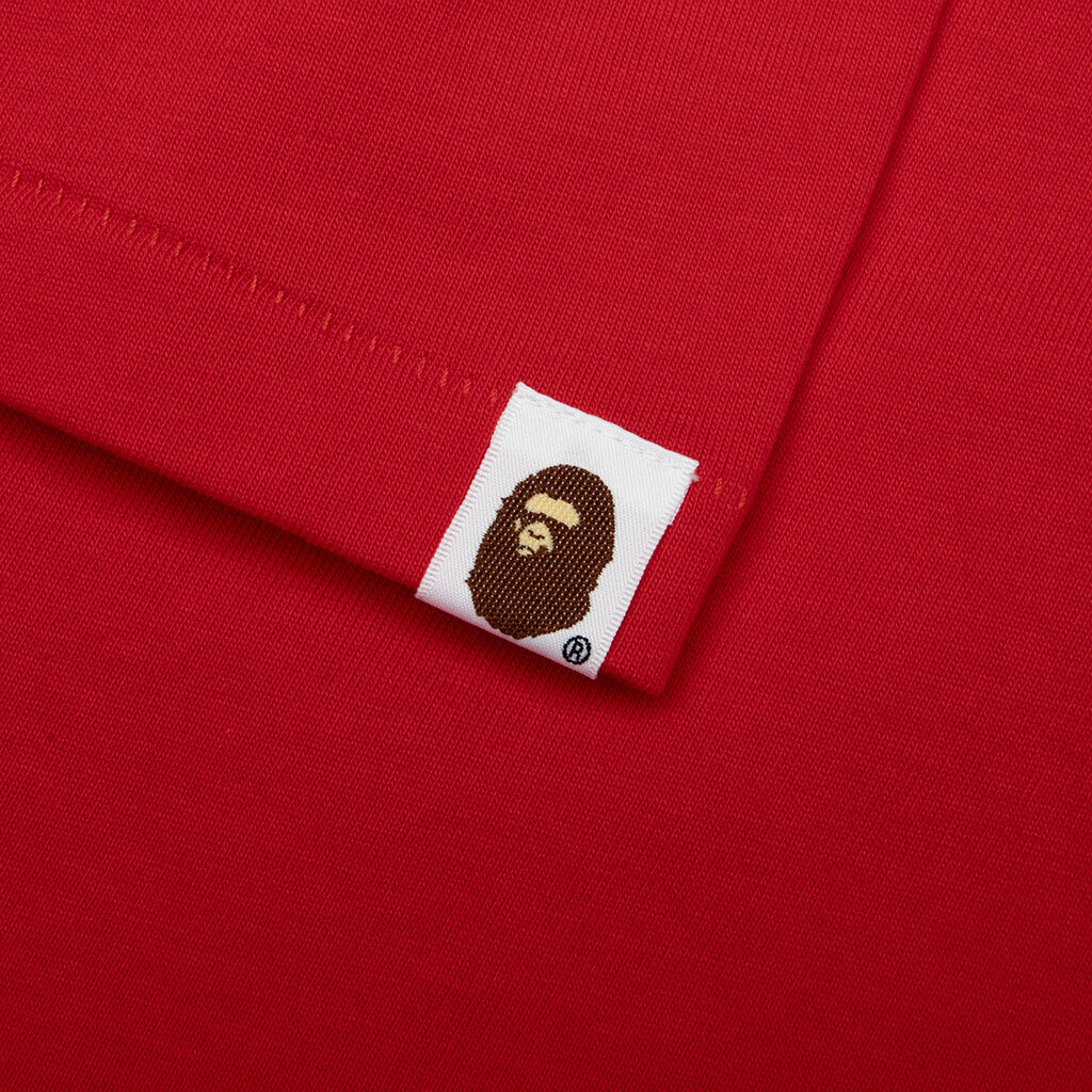 Bathing Ape Logo Relaxed Fit Tee - Red