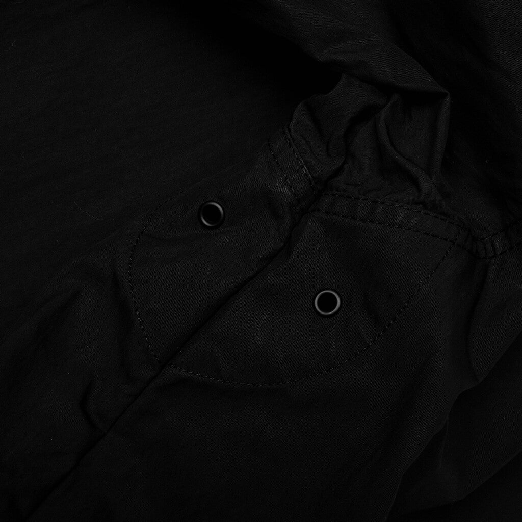 Waxed Cotton Beach Shell Jacket - Black