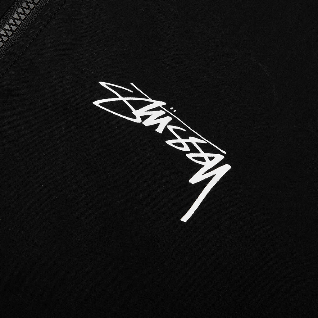 Waxed Cotton Beach Shell Jacket - Black