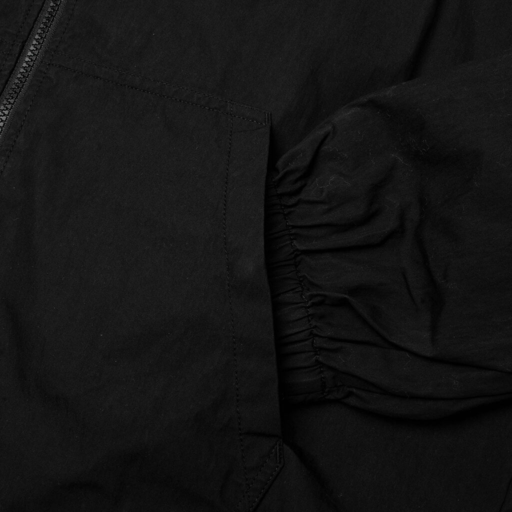 Waxed Cotton Beach Shell Jacket - Black