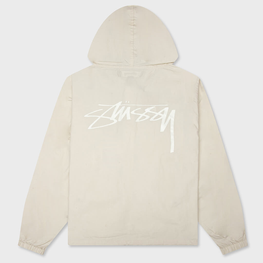 Waxed Cotton Beach Shell Jacket - Stone