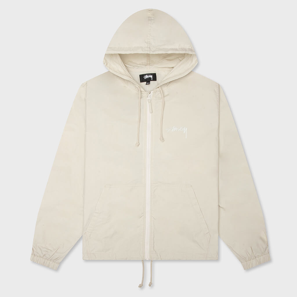 Waxed Cotton Beach Shell Jacket - Stone