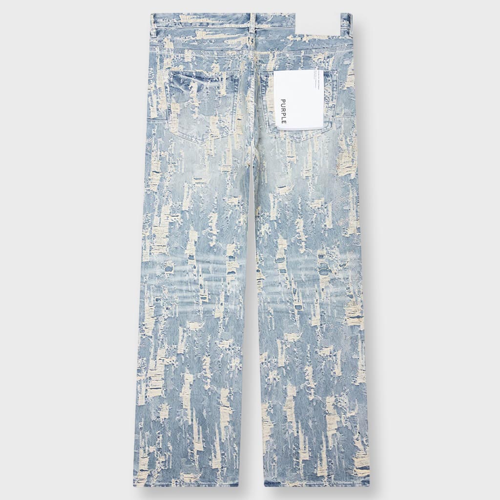 Bead Splatter Destroy - Light Indigo