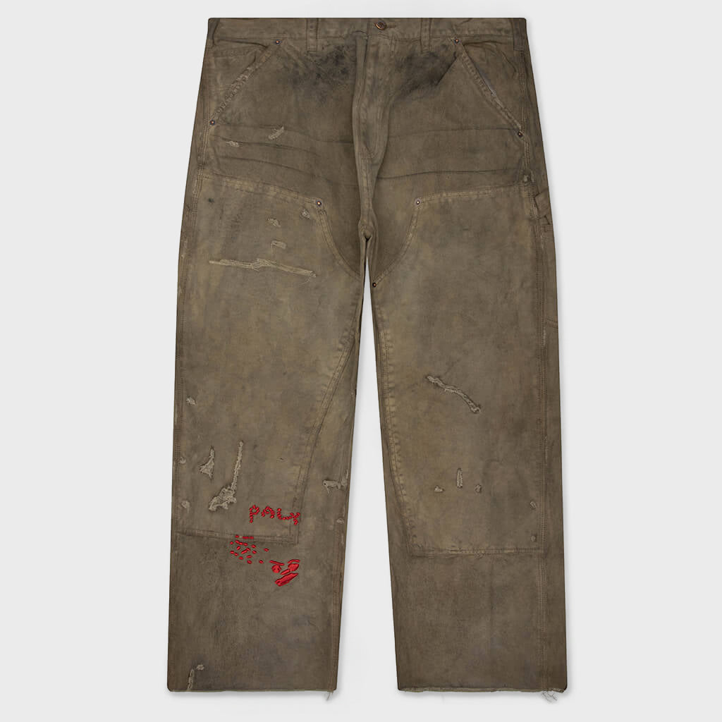 Been Thru It Waxed Canvas Double Knee Pant - Brown