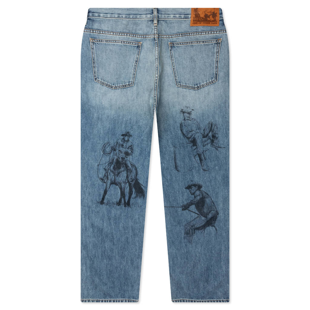 Better Days Straight Leg Jeans - Washed Denim